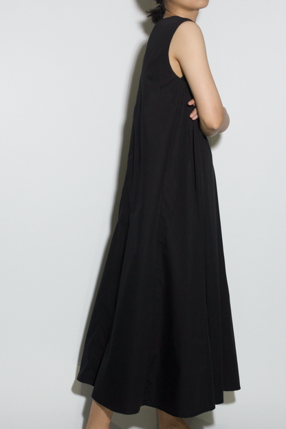 v-tent dress - black