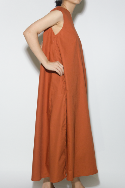 v-tent dress - terracotta