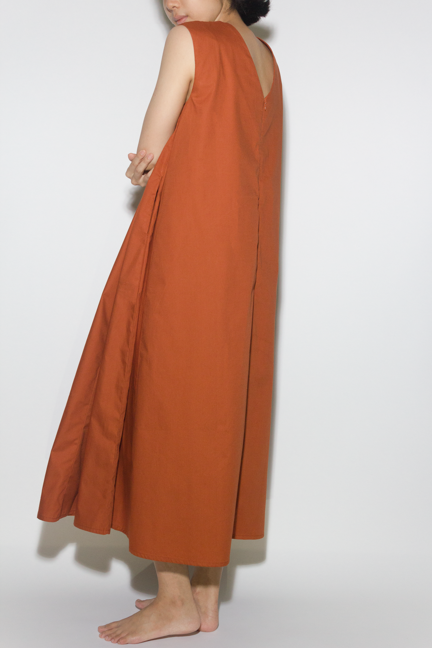 v-tent dress - terracotta