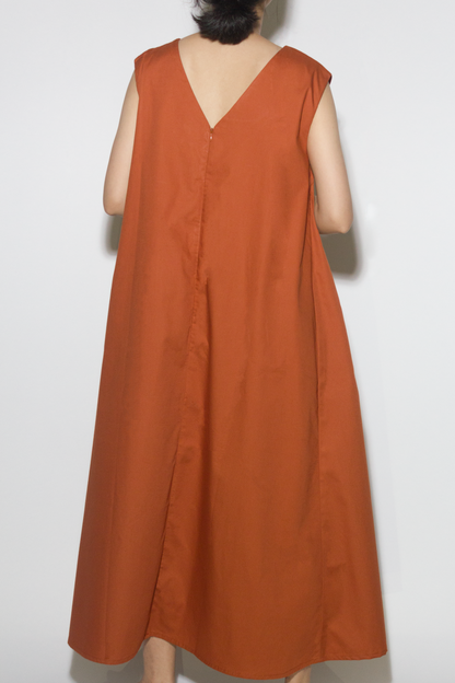 v-tent dress - terracotta