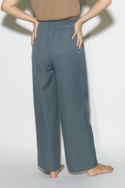 crease pants - stone blue