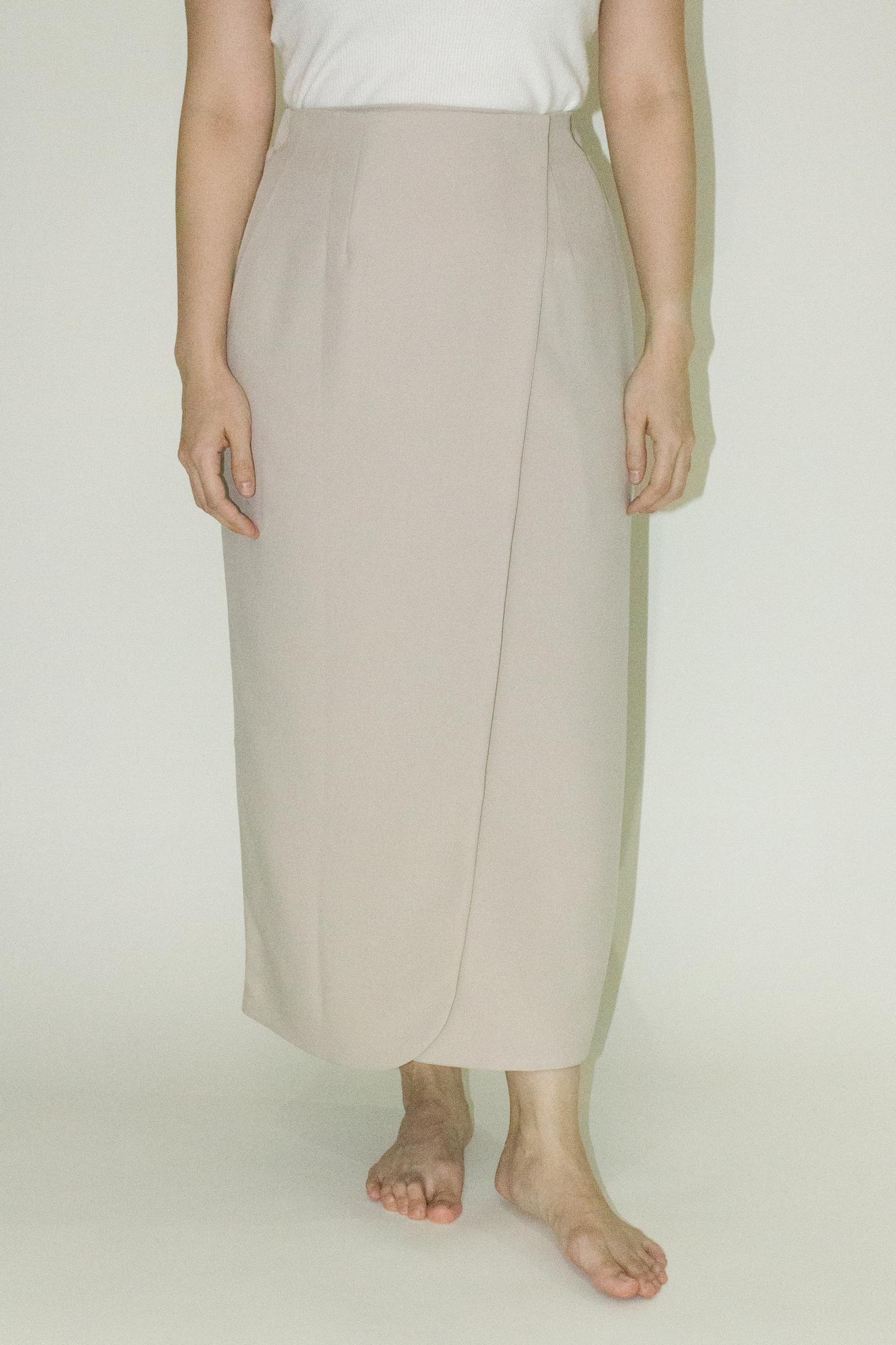 wrap skirt - oat