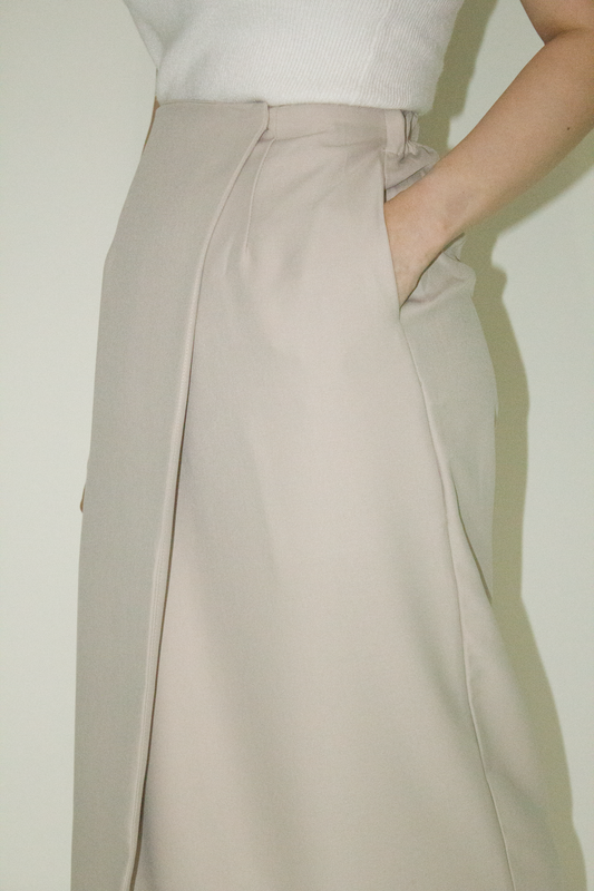 wrap skirt - oat