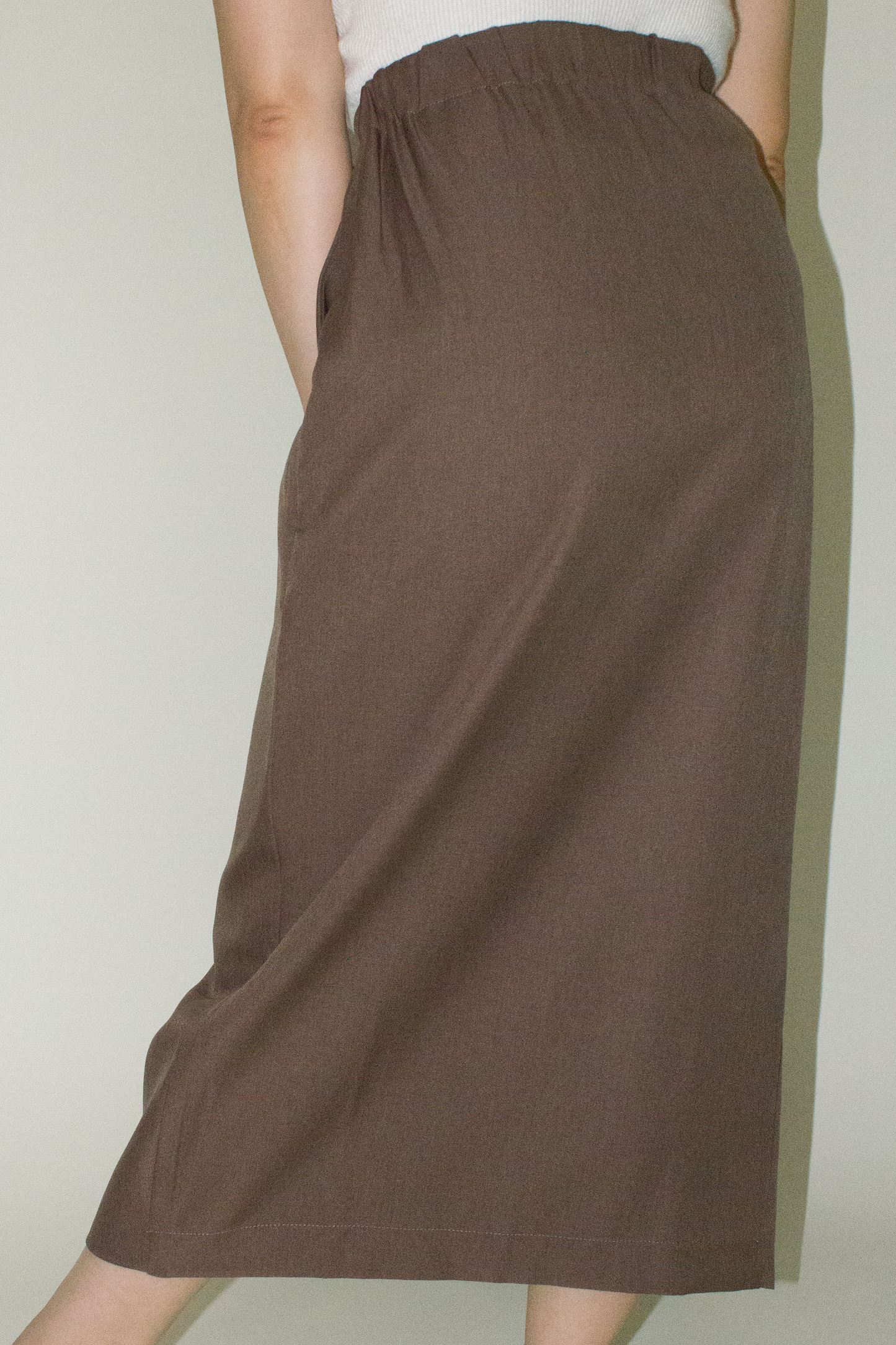 wrap skirt - brown