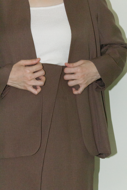 tailored blazer - brown