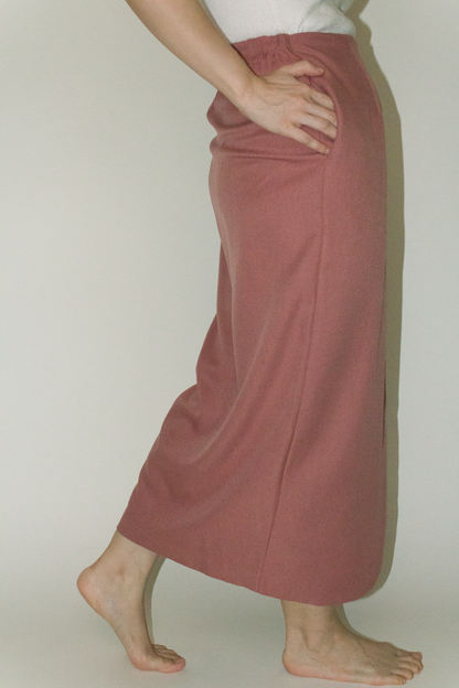 wrap skirt - coral