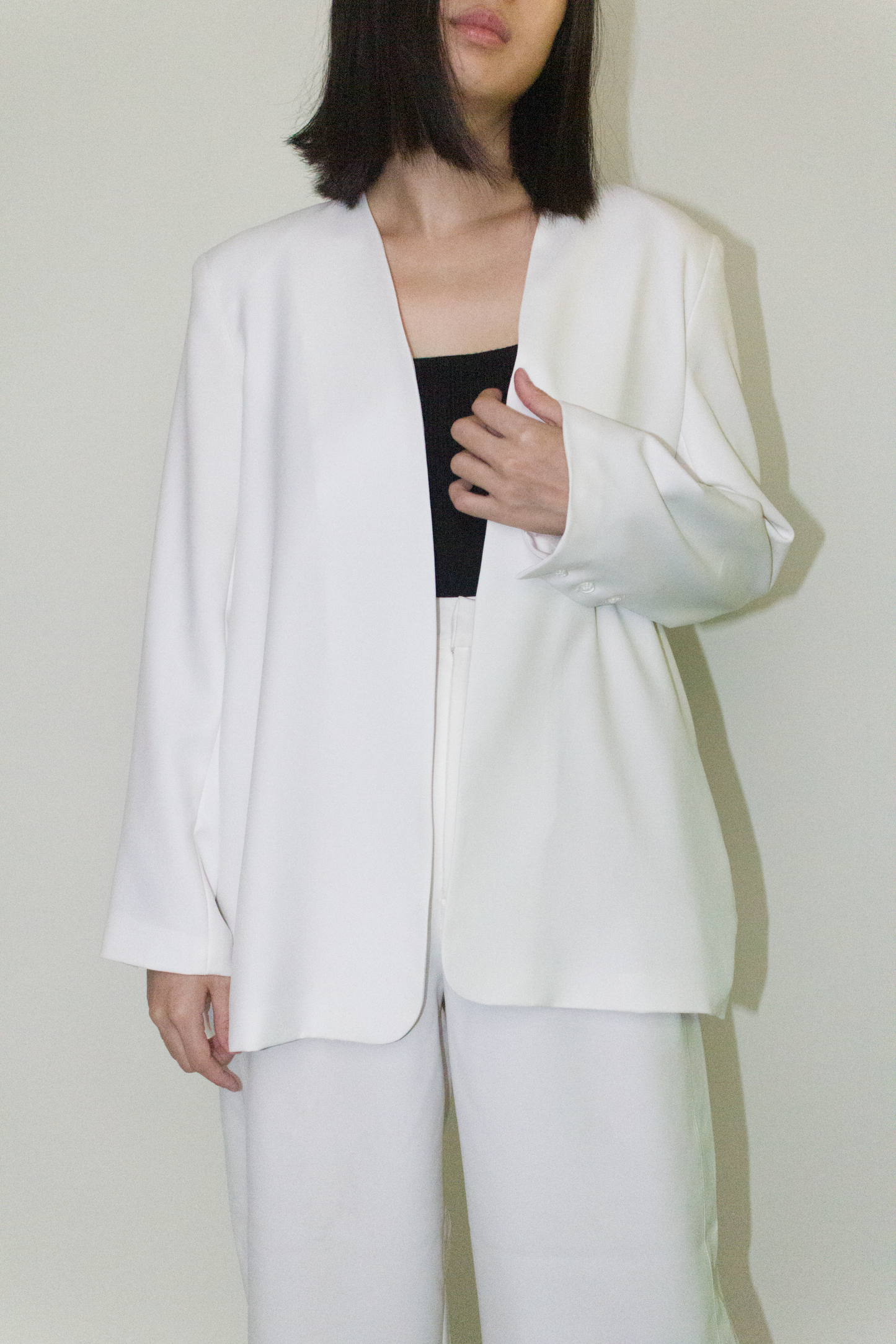 tailored blazer - white