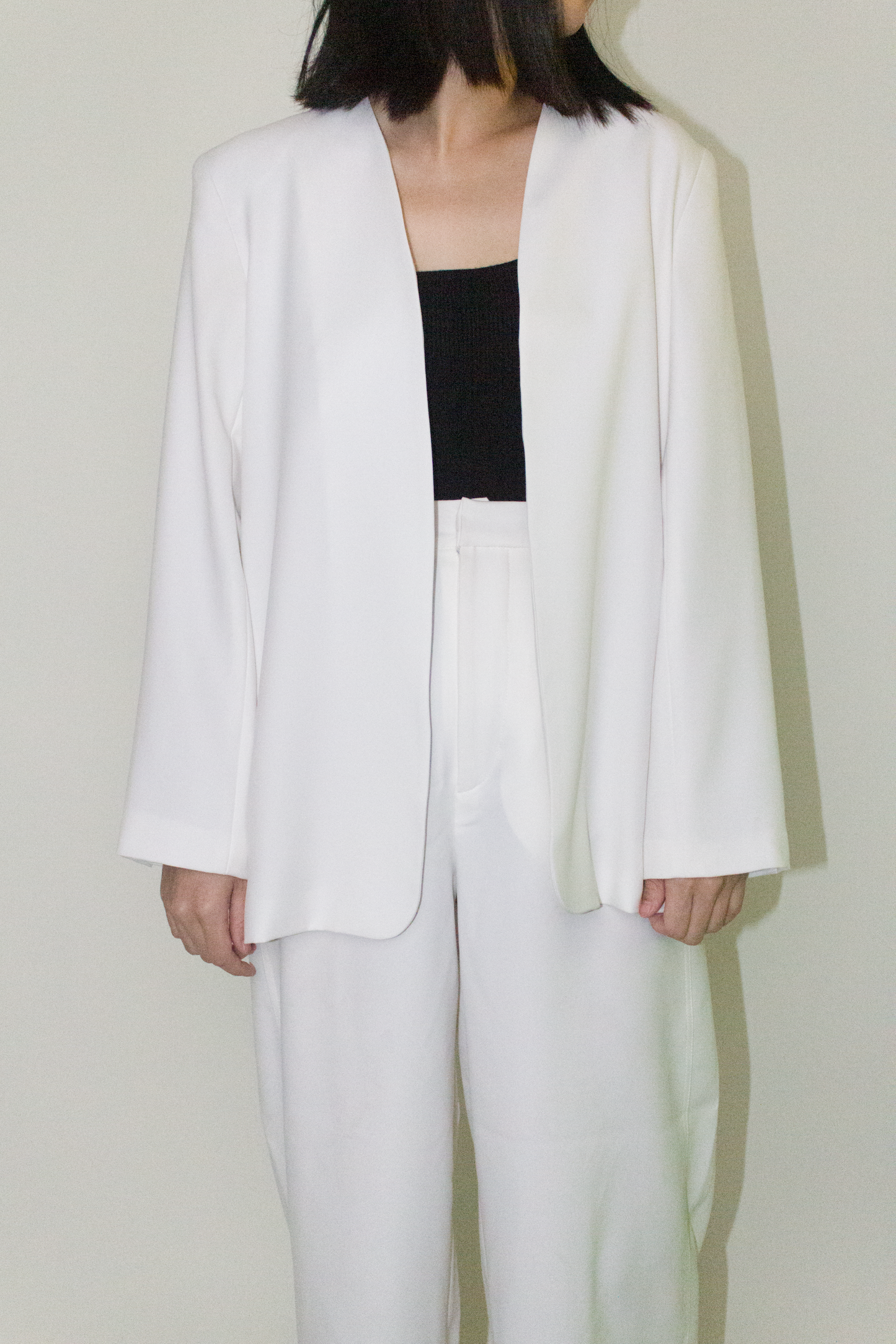 tailored blazer - white