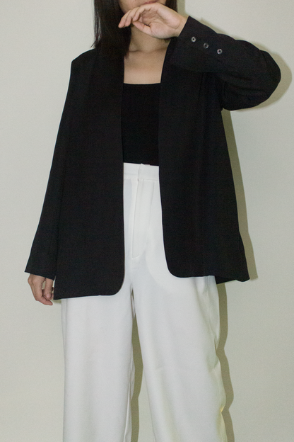 tailored blazer - black