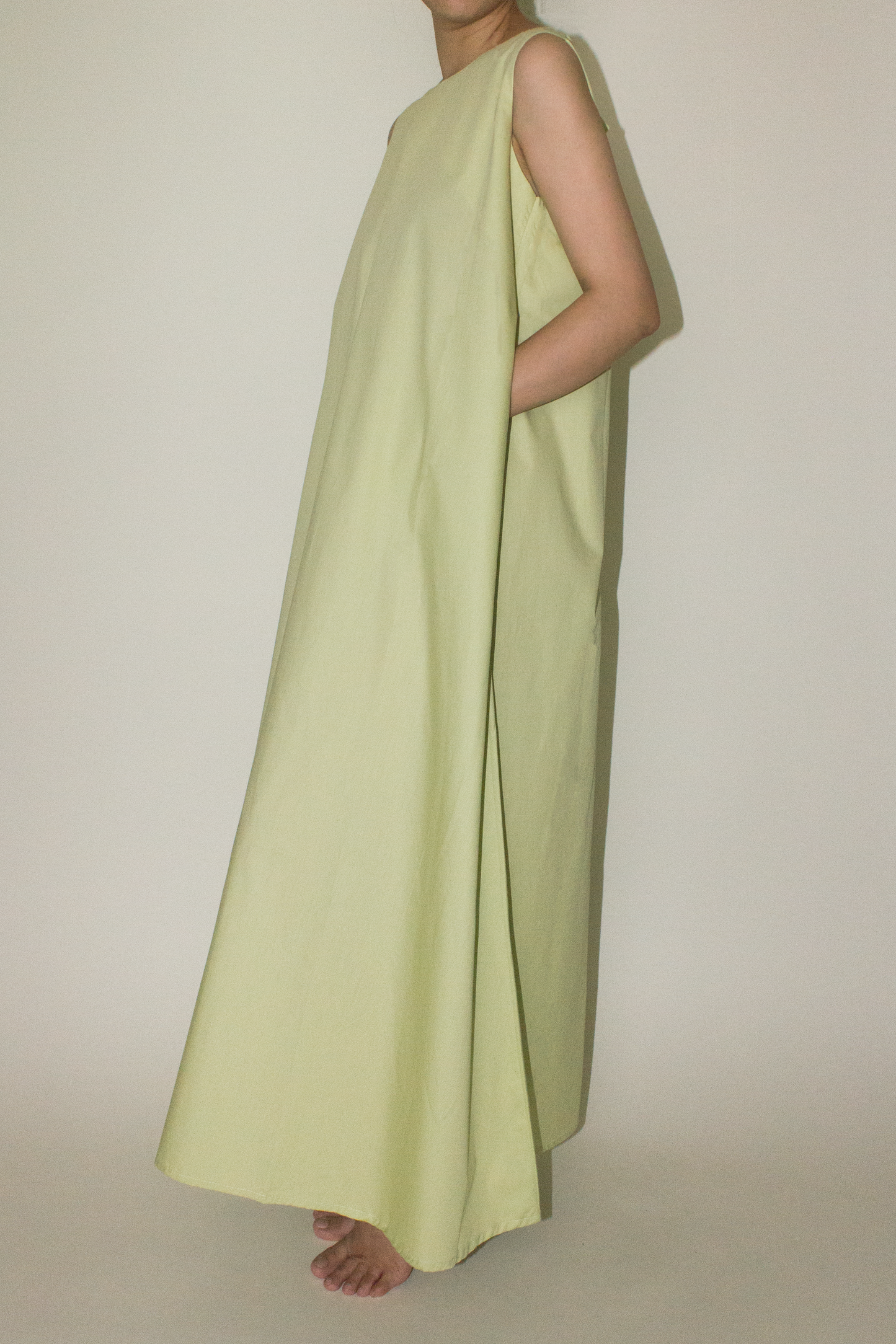 back lapel maxi dress - melon