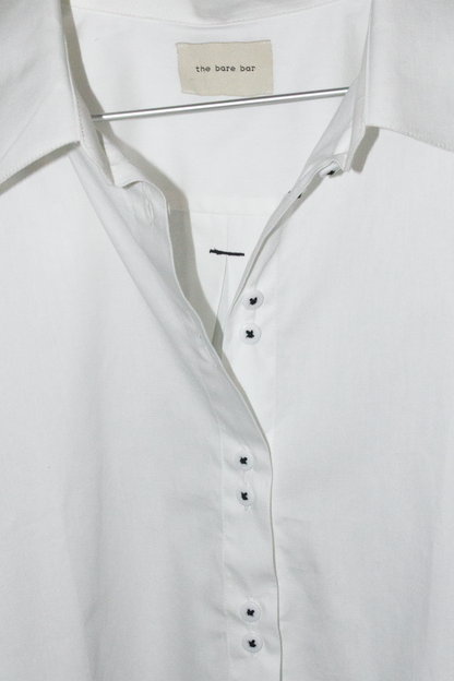 cotton long sleeve shirt - white