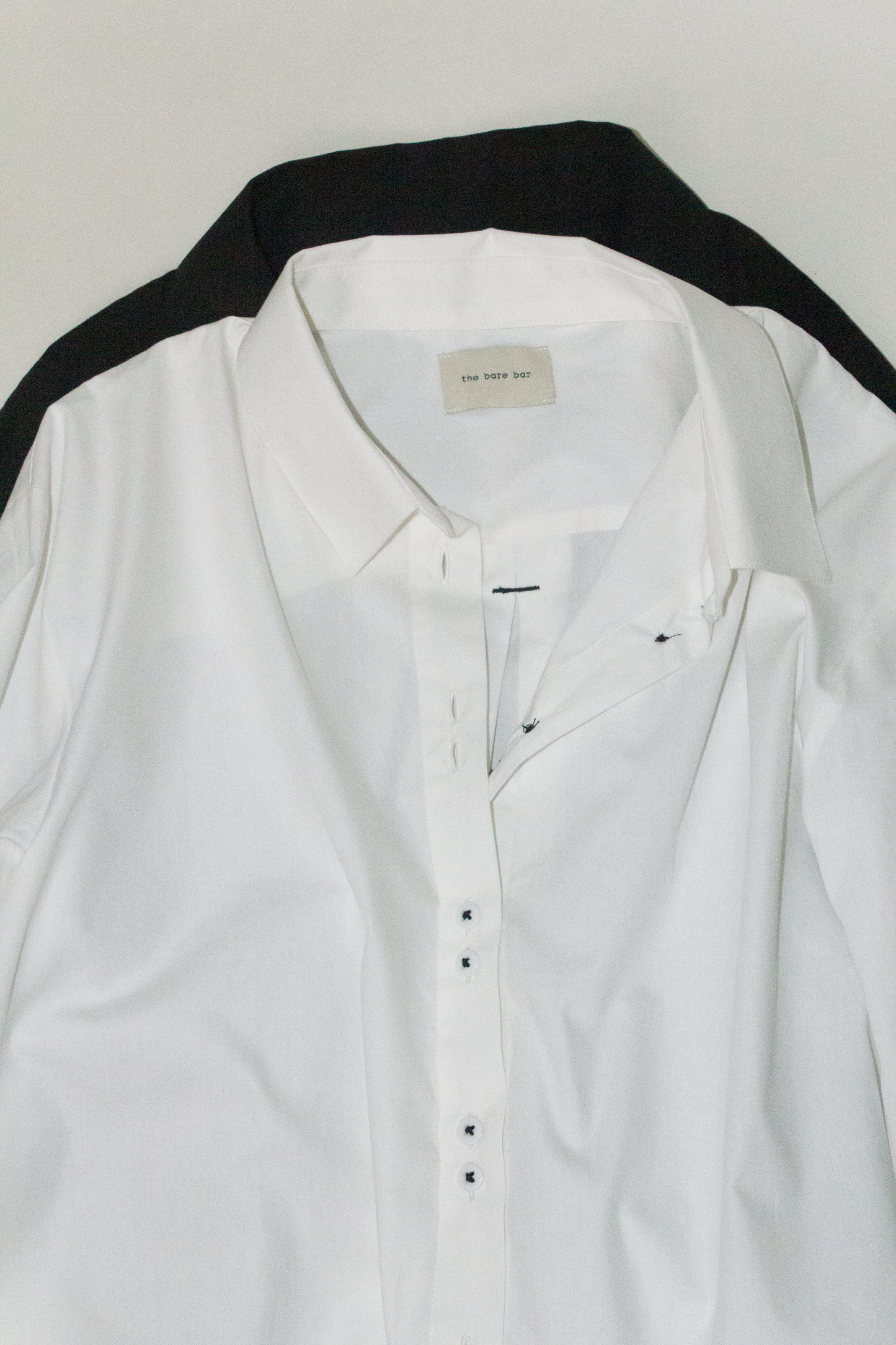 cotton long sleeve shirt - white