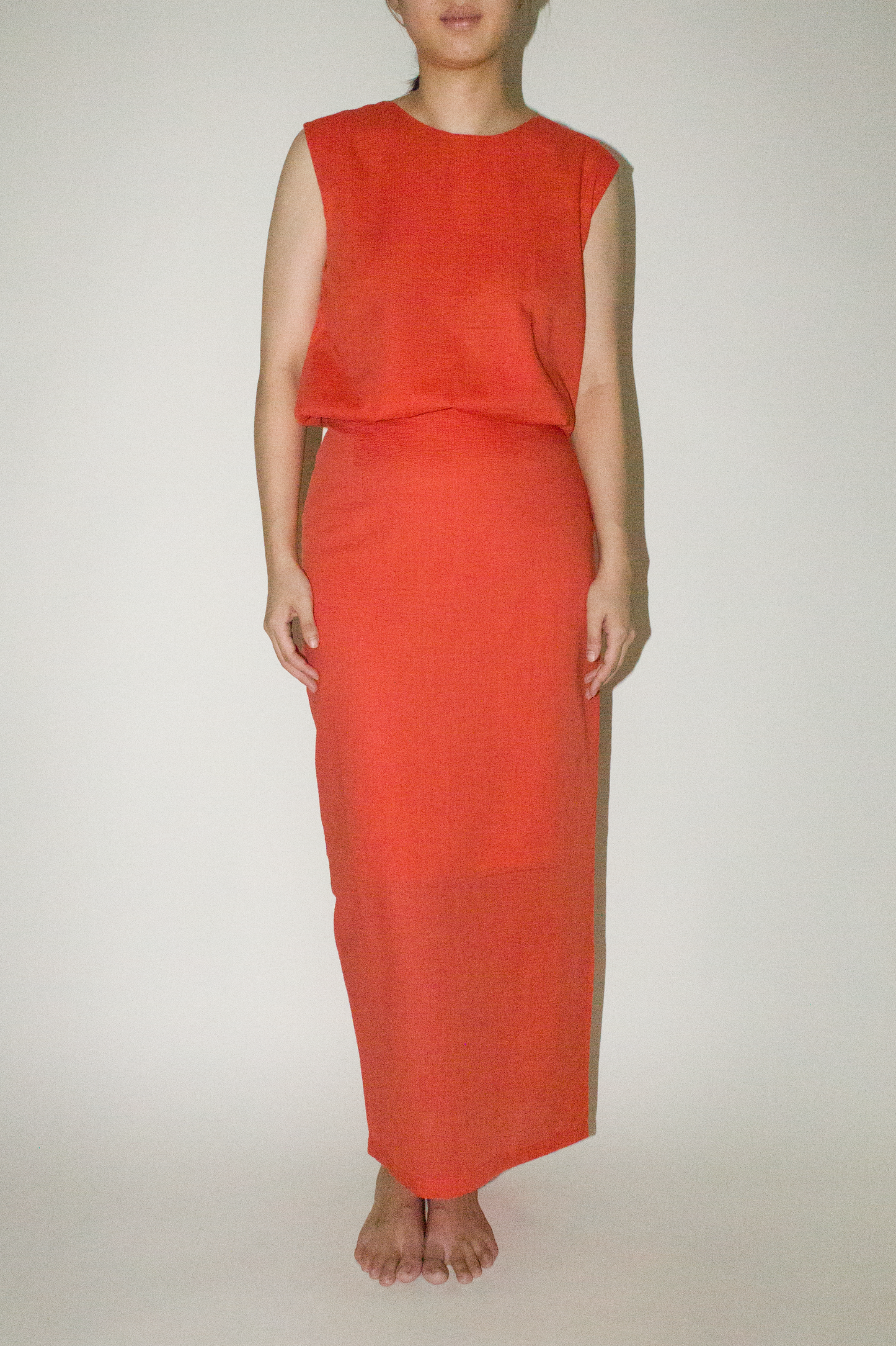 top skirt set - orange