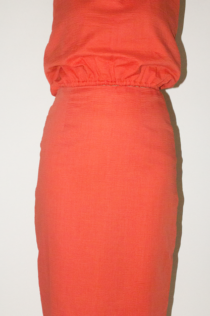 top skirt set - orange