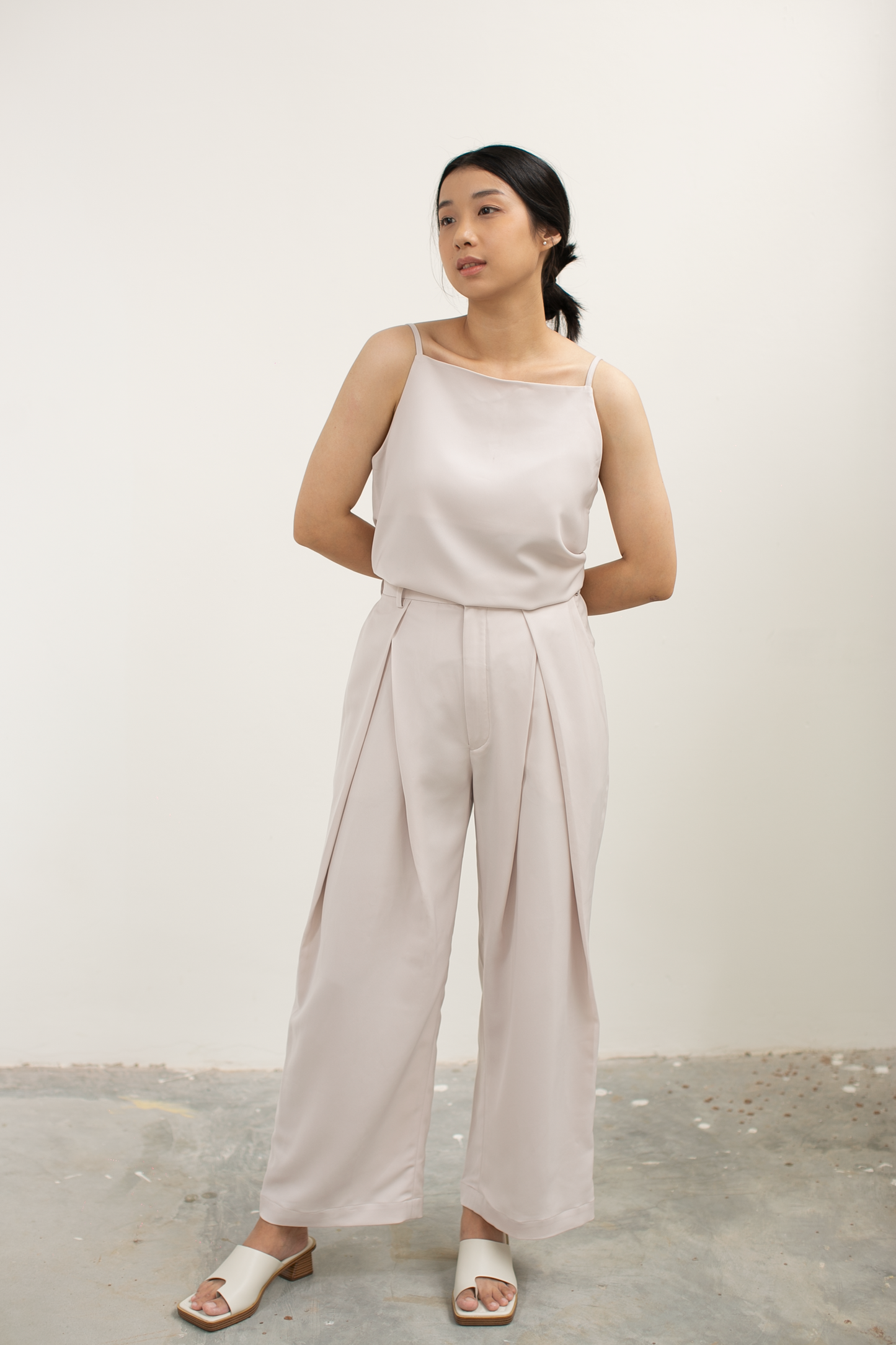 reversible camisole top - grey