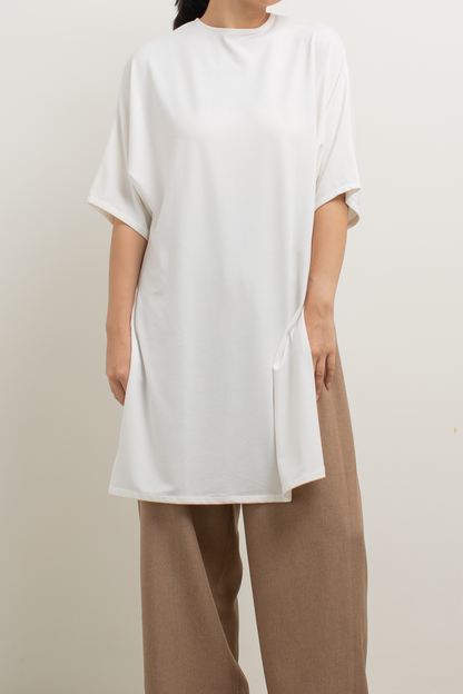 loose raglan long top - off white