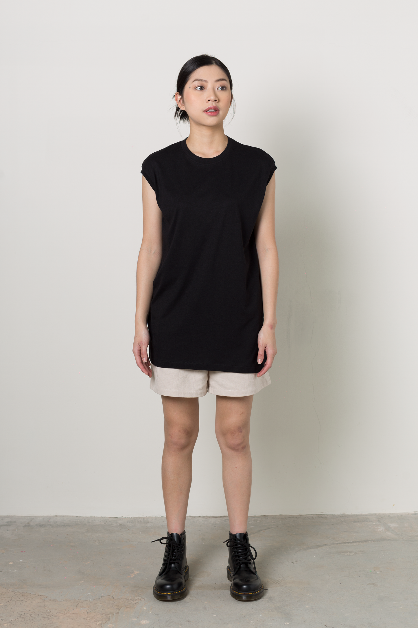 bamboo muscle tee - black