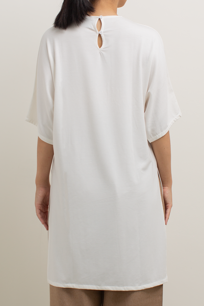 loose raglan long top - off white