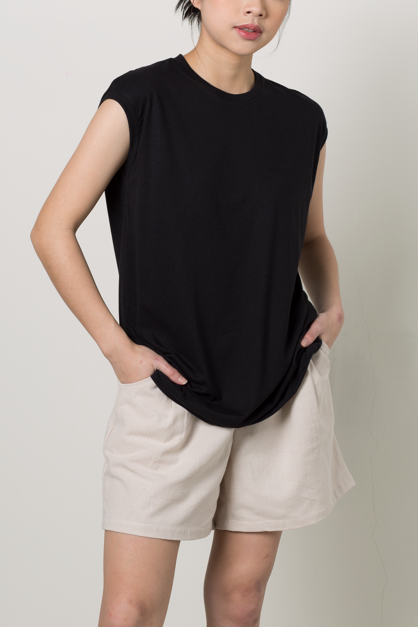 bamboo muscle tee - black