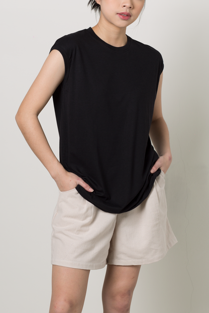 bamboo muscle tee - black